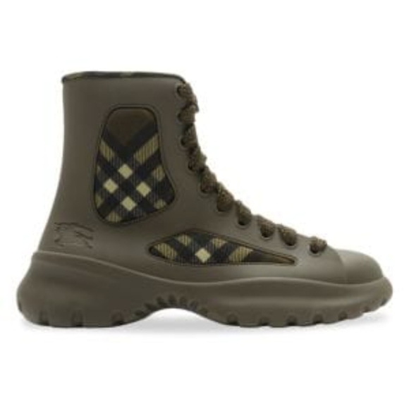 Burberry Brown Check Pattern Boots